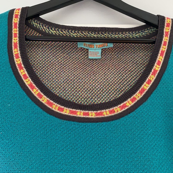 Gorgeous thick Knit Teal Flying Tomato Dress - Picture 2 of 5